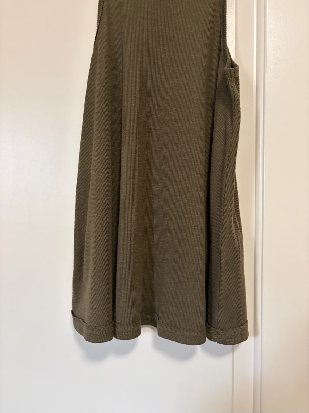 💋☀️💗Free People Intimately Olive Ribbed High-Neck Swing Tank🍓🌴🌸 - Picture 6 of 9